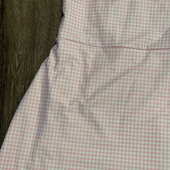 Abercrombie & Fitch Light Pink Gingham Crisscross Mini Dress - Picture 2 of 4